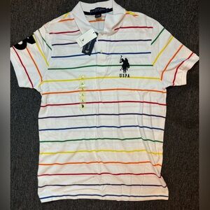 Men’s Ralph Lauren Polo Rainbow Striped Size L NWT